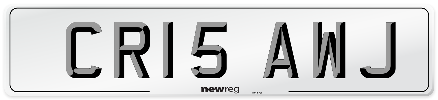 CR15 AWJ Number Plate from New Reg